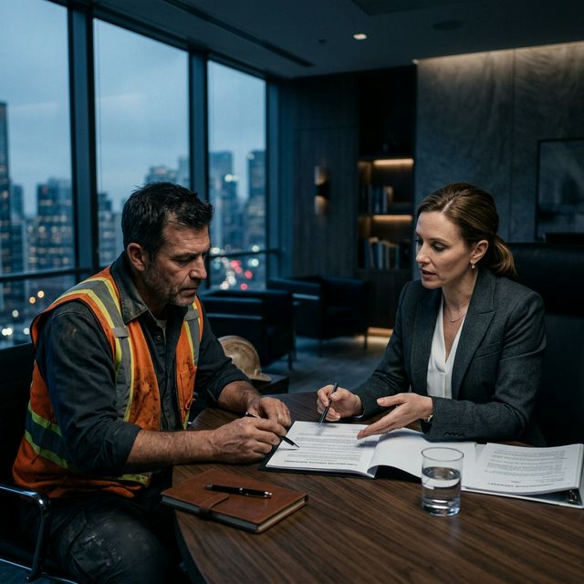 Abogado especialista en derecho laboral analizando caso